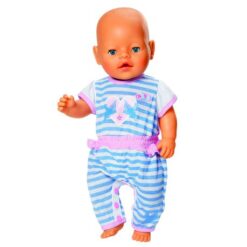 Baby Born Romper Collection - Blue Striped Shirt - Image 1