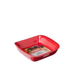 Pyrex - 24cm Supreme Ceramic Square Roaster - Red - Image 1