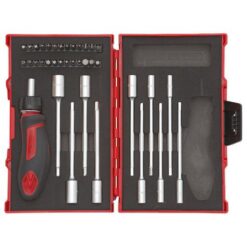 Gedore Red Tool Set T-Handle with Racthet 1/4 Inch - 37 Piece - Image 1