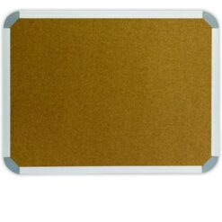 Parrot Notice Board - Info Board Aluminium Frame (600 x 450mm) - Cork - Image 1