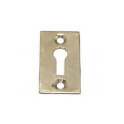 Escutcheon Oblong/Flat Brass 35X19mm #91 - Image 1