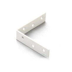 Bracket Corner White On Galv. 25mmx25mm - Image 1