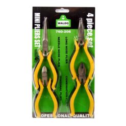 Plier Set 4Pc Mini 120mm Yel/Blk Waldo - Image 1