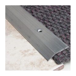 Carpet Floor Trim Flat Silver Alum. 2.5M - Image 1