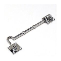 Cabin Hook Chrome Plated On Solid Brass 250mm Waldo - Image 1