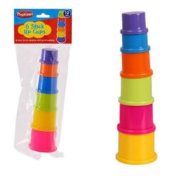 Bulk Pack 5 x Play & Learn Stacking Cups Set Stack of 6 - Image 1