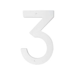 Mackie Number Plastic White 200mm No.3 - Image 1