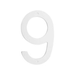 Mackie Number Plastic White 200mm No.9 - Image 1