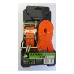 Waldo Ratchet Tie Down-35mmx5m-Dbl.J.Hooks-2t. - Image 1