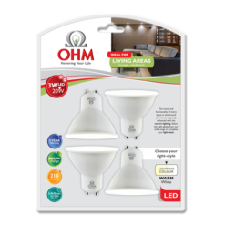 OHM - LED Spotlight 240 Lumen - 4 Pack - White - Image 2