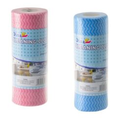 Bulk Pack 4 x Cleaning Cloth Roll 30'S 50cm x 22cm - Pink & Blue - Image 1