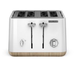 Morphy Richards - 4 Slice 1800W Stainless Steel Toaster - White - Image 1