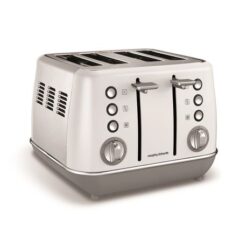 Morphy Richards - Toaster 4 Slice Stainless Steel White - 1800W "Evoke" - Image 1