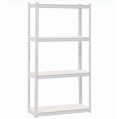 Wildberry - White Metal Shelving (4 Shelves MDF) - White - Image 1