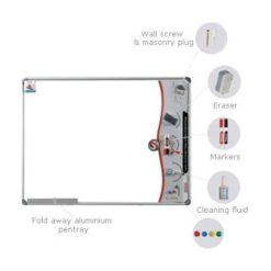 Parrot Whiteboard Slimline Magnetic - 1200 x 900mm (Retail Pack) - Image 2