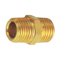 Aircraft Nipple Brass 1/2X1/2 M/M - Image 1