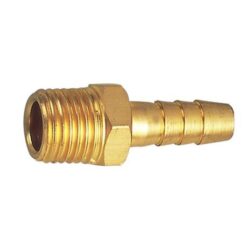 Aircraft Hose Tail Connector Brass 1/4M X 8mm - Image 1