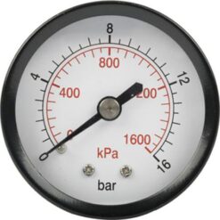 Aircraft Press. Gauge 50mm 1/4" Rear Fit 0-16Bar 0-1600Kpa - Image 1