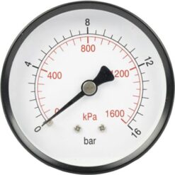 Aircraft Press. Gauge 63mm Rear Fit 1/4"0-16Bar 0-1600Kpa - Image 1