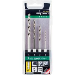 Alpen Hex Shank Set Hss for 4 Piece 2.3.4.5mm - Image 1