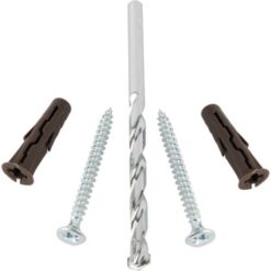 Rawlplug Curtain Pole Kit Uno07X10 With Screws And 7mm Drill Bit - Image 1