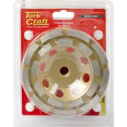 Tork Craft Dia. Cup Wheel 115 mm x m14 Dbl Row Cold Pressed - Image 1