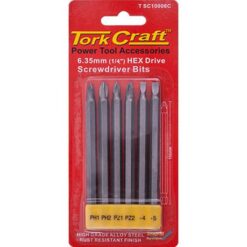 Tork Craft Power Bit Set 6 Piece 100mml - Image 1