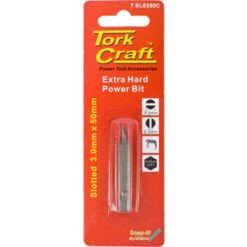 Tork Craft S/D Power Bit 3mmx50mm Slotted 1/Card - Image 1