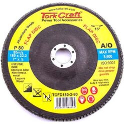 Tork Craft Flap Disc 180mm 15 Deg.Angle 80Grit - Image 1