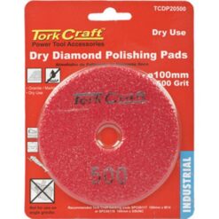 Tork Craft 100mm Diamond Polishing Pad 500 Grit Dry Use - Image 1