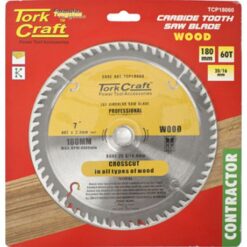 Tork Craft Blade Contractor 180 X 60T 20/16 Circular Saw TCT - Image 1