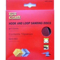 Tork Craft Sanding Disc Hook & Loop 115mm 60 Grit 10/Pack - Image 1