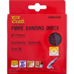 Tork Craft Fibre Disc 115mm 36 Grit 5/Pack - Image 1