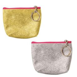 Key Chain Glitter Purses- Silver & Gold - Image 1