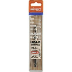 Alpen HSS Wood Bit 8mm Hex Shank - Image 1