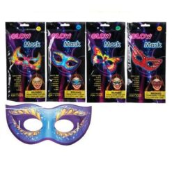 Bulk Pack x 4 Glow Stick Masquerade Mask - Image 1