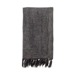 Turkish Bath / Beach Towel (100% Cotton) - Stonewashed Range (85x160cm) - Light Grey - Image 1