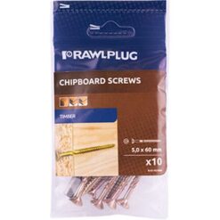 Rawlplug R-Ts Hardened Screw 5.0X60mm X10 Per Bag - Image 1