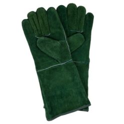 Strike-Arc Leather Welding Glove Elbow Grey/Green - Image 1