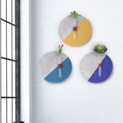 Handcrafted Cement Wall Plant Displays - Set of 3 - Image 2