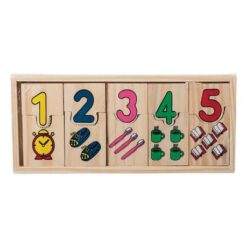 Educational Blocks Connect Wooden Numbers - Image 1