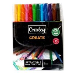 Croxley Create Retractable Wax Crayons (Wallet of 12 Colours) - Image 1