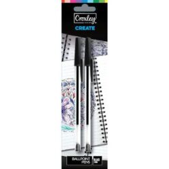 Croxley Create Capped Ballpoint Pens - Black (Blister of 2) - Image 1