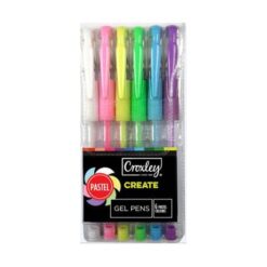 Croxley Create Pastel Gel Pens - Assorted (Blister of 6) - Image 1