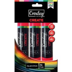 Croxley: Create 36g Glue Stick - 3 Pack - Image 1