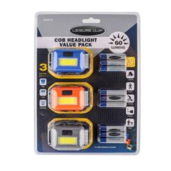 Leisure-Quip COB Headlight Value Pack - 3 Pack + Batteries - Image 2