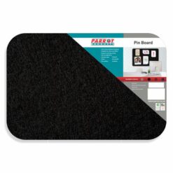 Parrot Notice Board - Adhesive Pin Board No Frame (900 x 600mm) - Black - Image 1