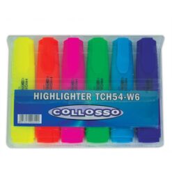 Collosso Highlighters Chisel Tip - Wallet of 6 - Image 1