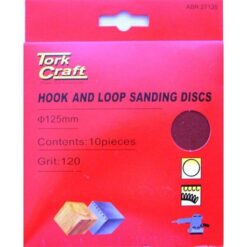 Tork Craft Sanding Disc Hook & Loop 125mm No Hole 60 Grit 10/Pack - Image 1