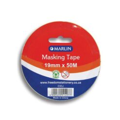 Marlin Masking Tape Roll -19mm x 50m - Image 1